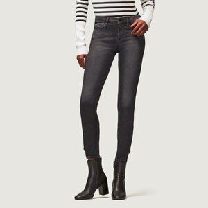 Frame Le Skinny de Jeanne Dunlop Coated Tux Step-Hem Jeans